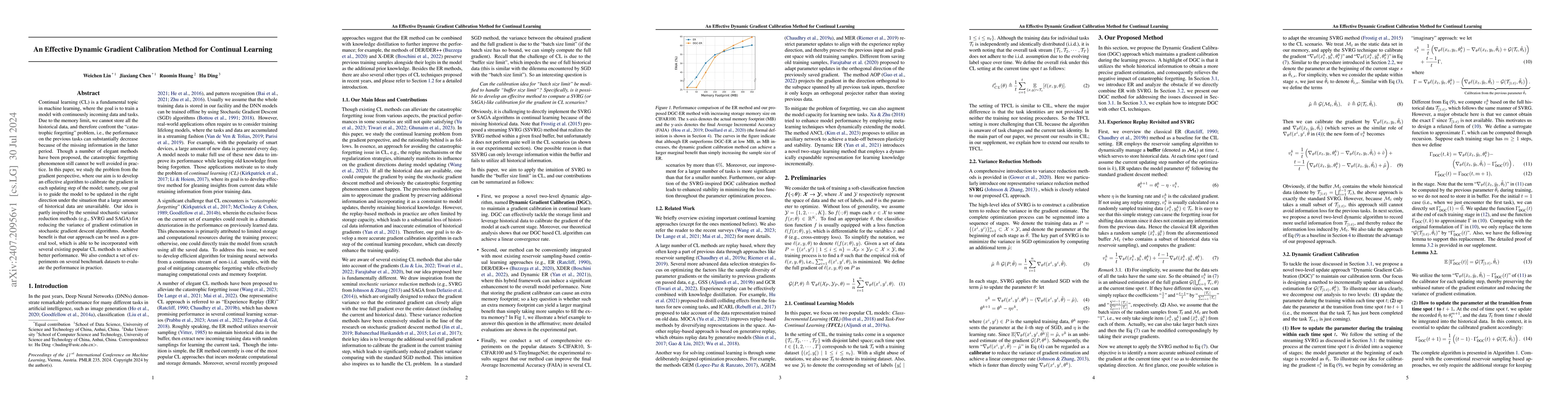 Thumbnail for An Effective Dynamic Gradient Calibration Method for Continual Learning