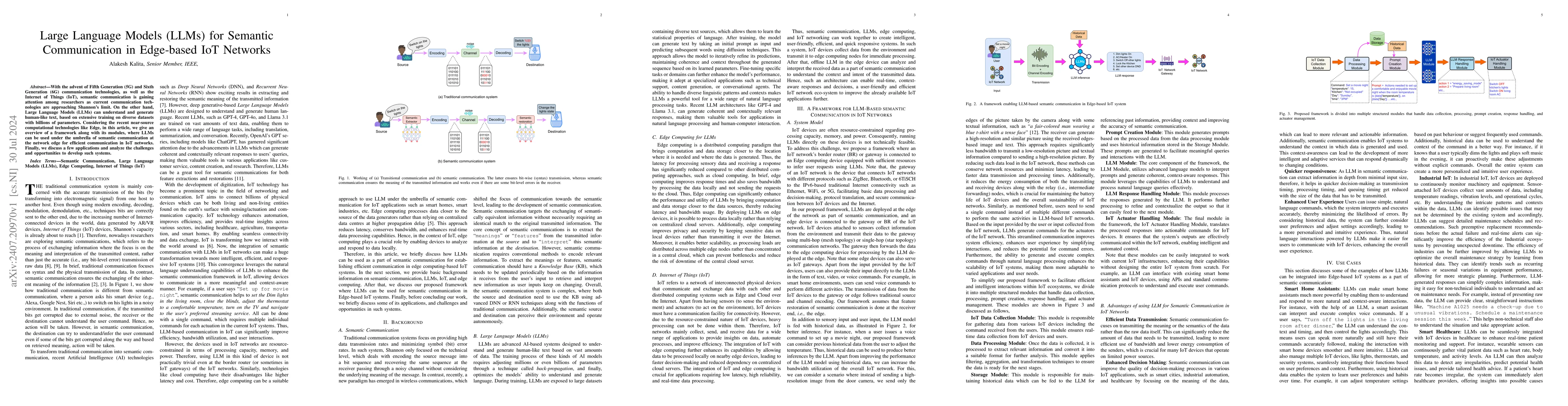 Thumbnail for Large Language Models (LLMs) for Semantic Communication in Edge-based
  IoT Networks