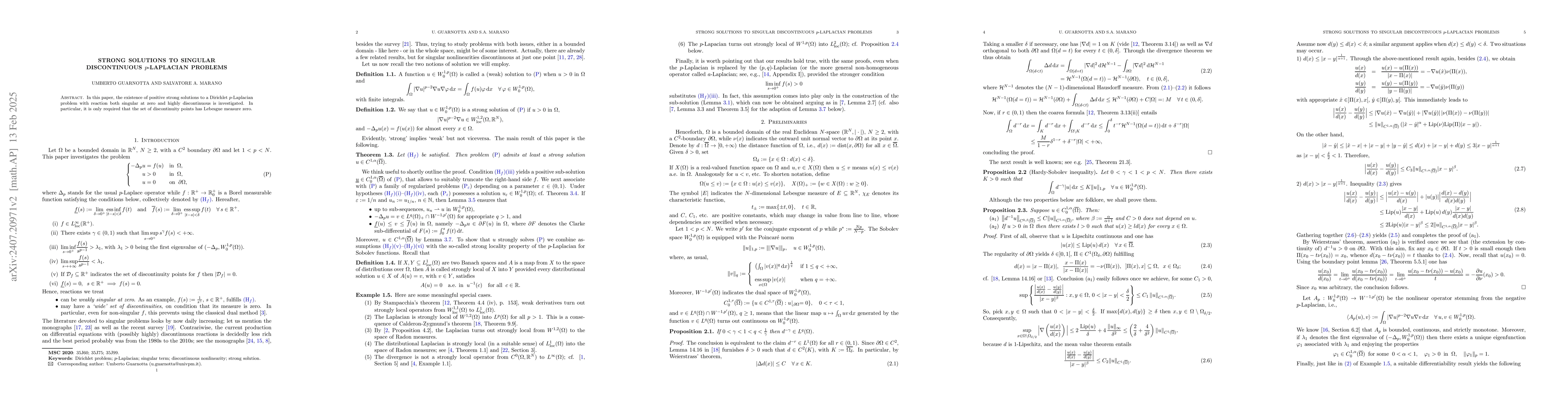 Thumbnail for Strong solutions to singular discontinuous $p$-Laplacian problems