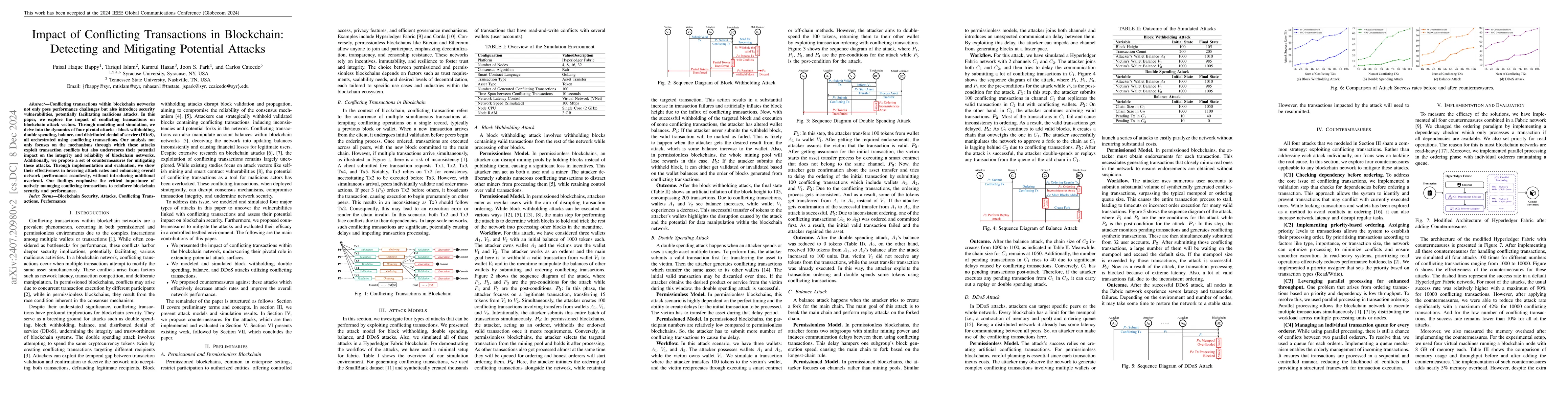 Thumbnail for Impact of Conflicting Transactions in Blockchain: Detecting and
  Mitigating Potential Attacks