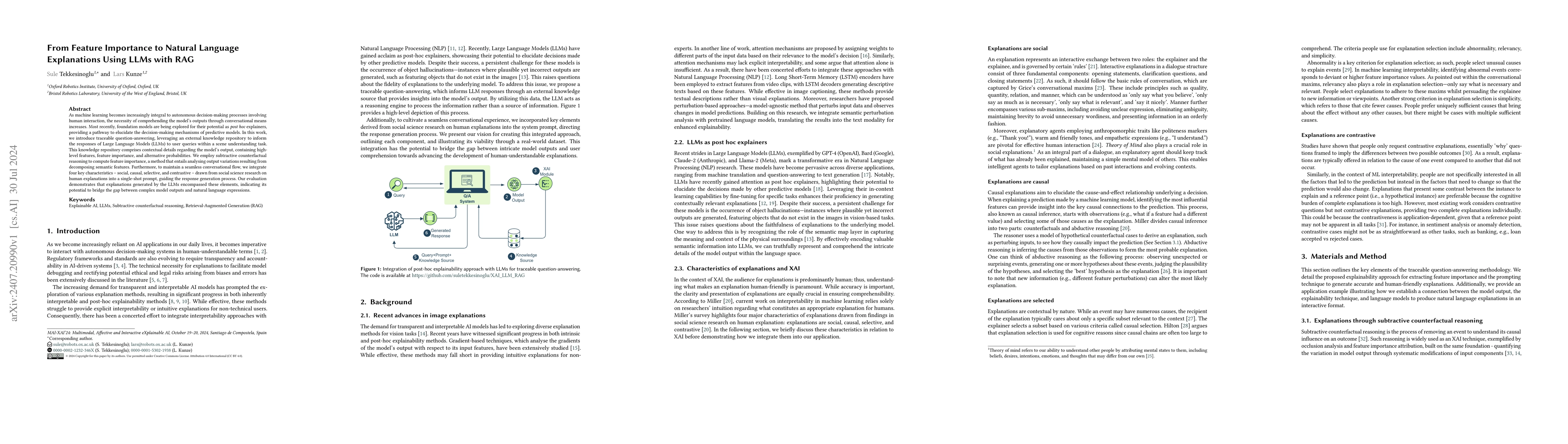 Thumbnail for From Feature Importance to Natural Language Explanations Using LLMs with
  RAG