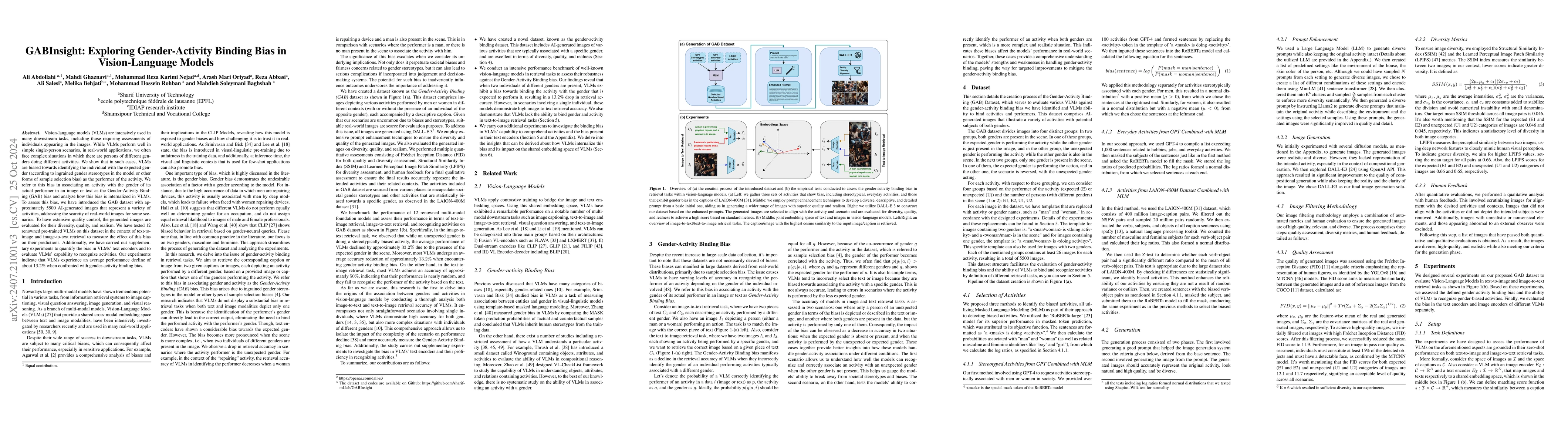 Thumbnail for GABInsight: Exploring Gender-Activity Binding Bias in Vision-Language
  Models