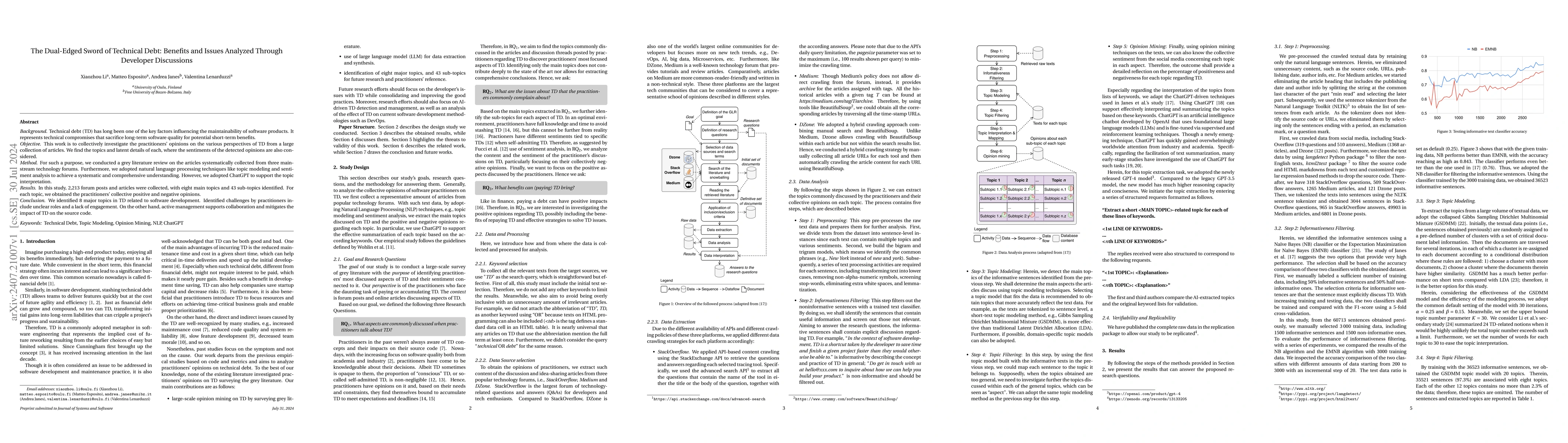 Thumbnail for The Dual-Edged Sword of Technical Debt: Benefits and Issues Analyzed
  Through Developer Discussions