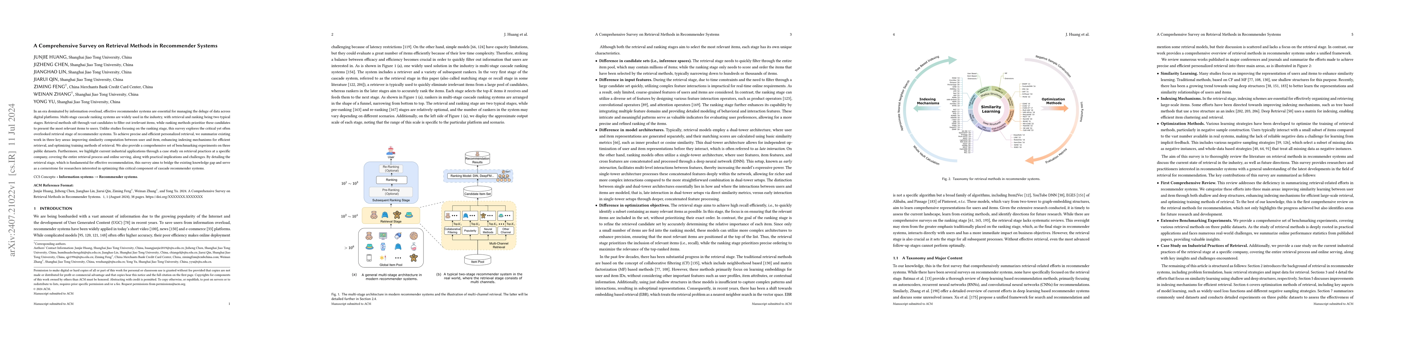 Thumbnail for A Comprehensive Survey on Retrieval Methods in Recommender Systems
