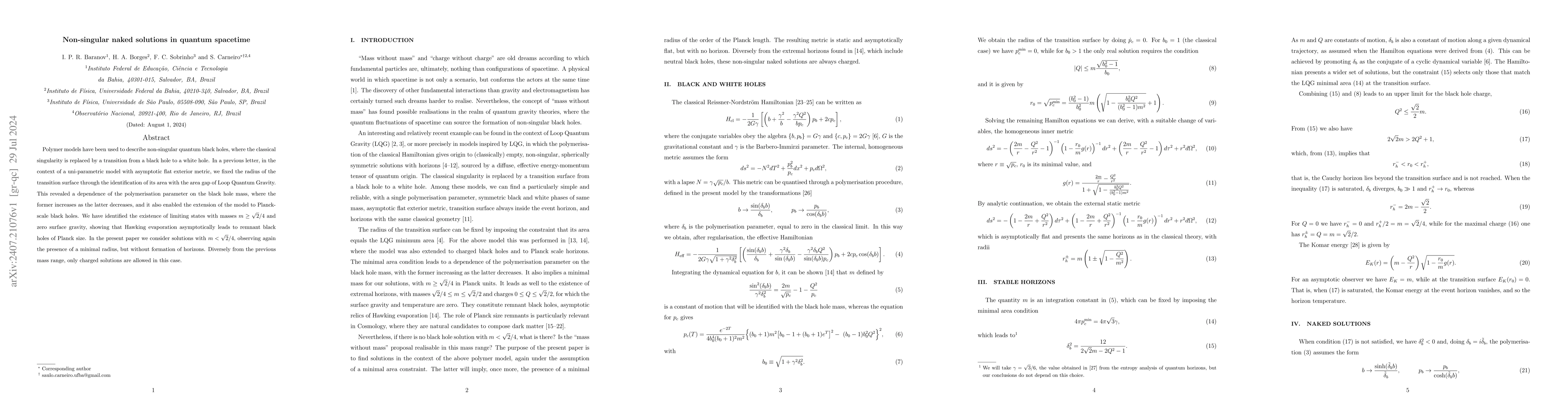 Thumbnail for Non-singular naked solutions in quantum spacetime