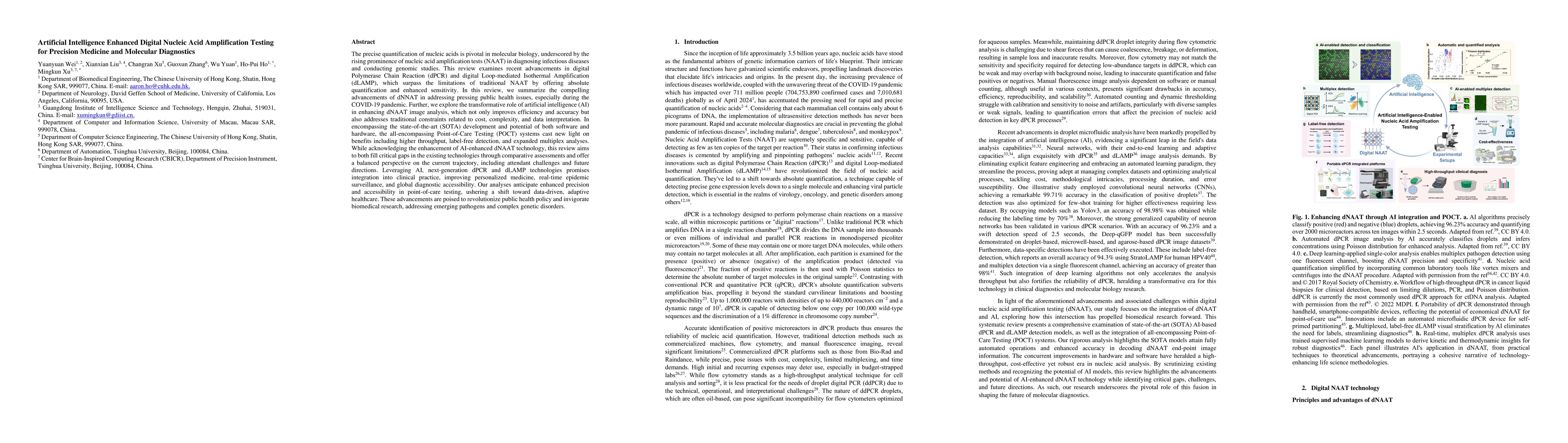 Thumbnail for Artificial Intelligence Enhanced Digital Nucleic Acid Amplification
  Testing for Precision Medicine and Molecular Diagnostics