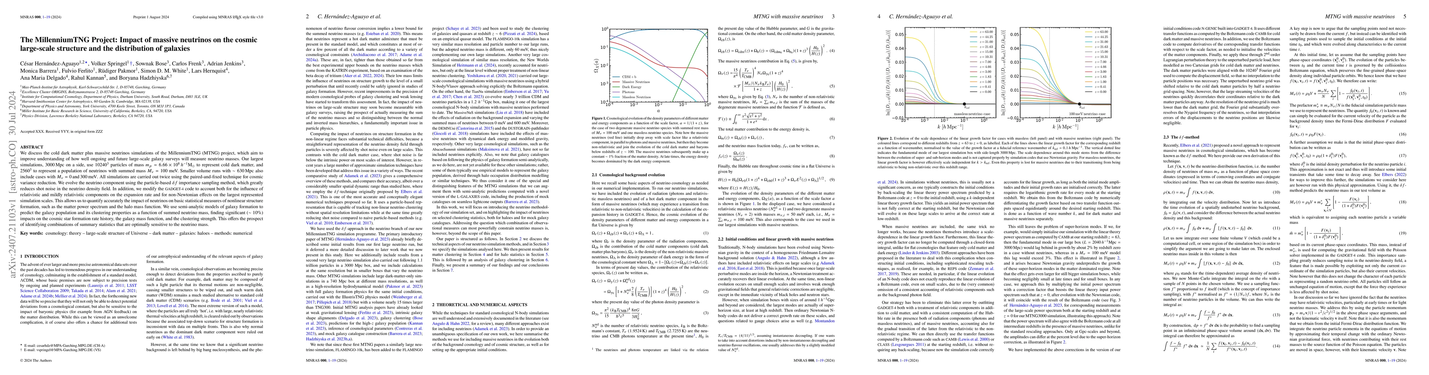 Thumbnail for The MillenniumTNG Project: Impact of massive neutrinos on the cosmic
  large-scale structure and the distribution of galaxies