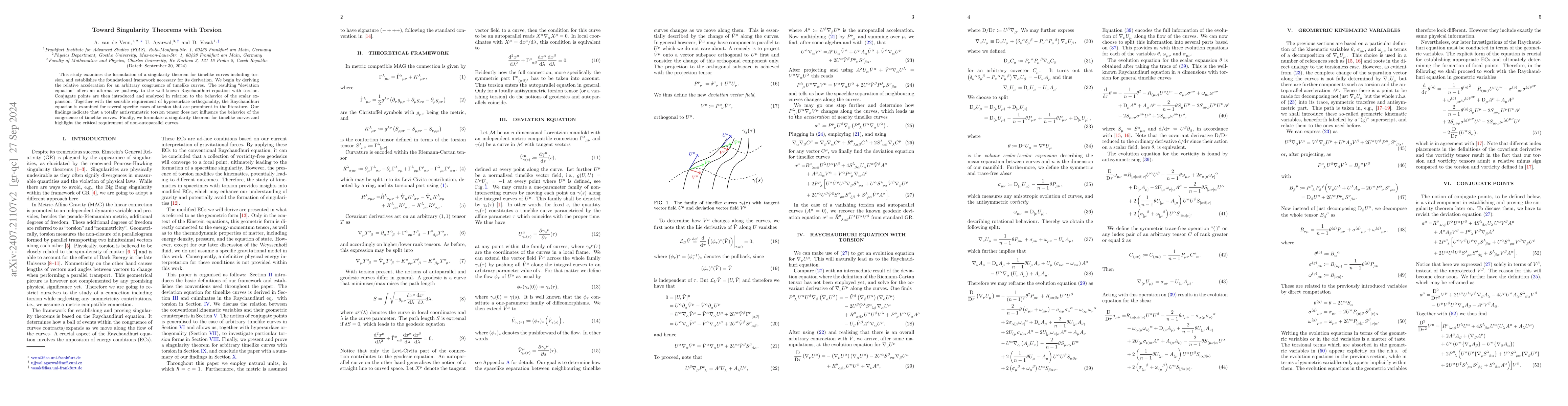 Thumbnail for Toward Singularity Theorems with Torsion