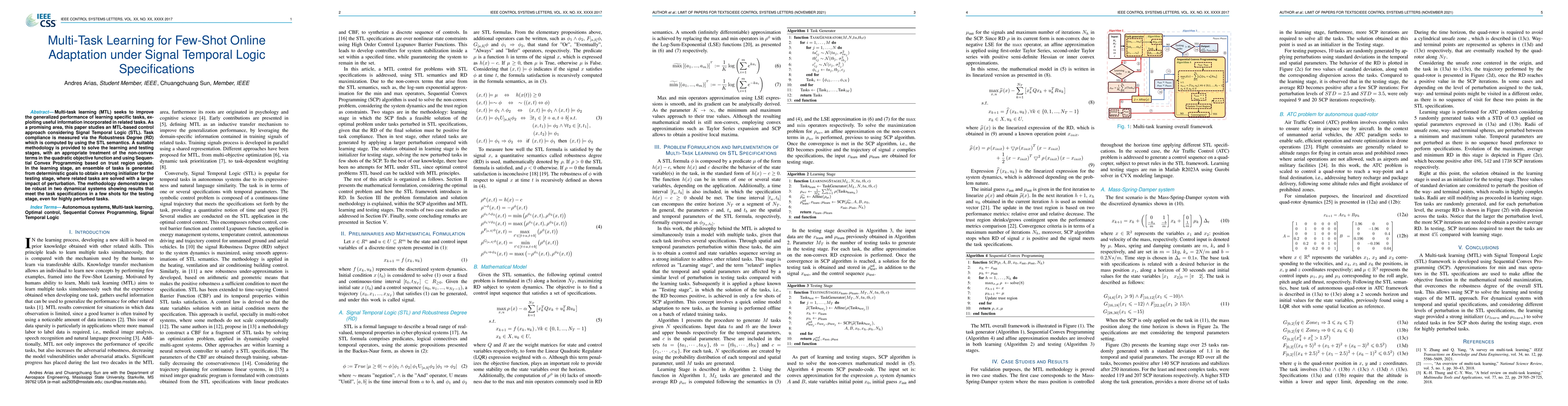 Thumbnail for Multi-Task Learning for Few-Shot Online Adaptation under Signal Temporal
  Logic Specifications
