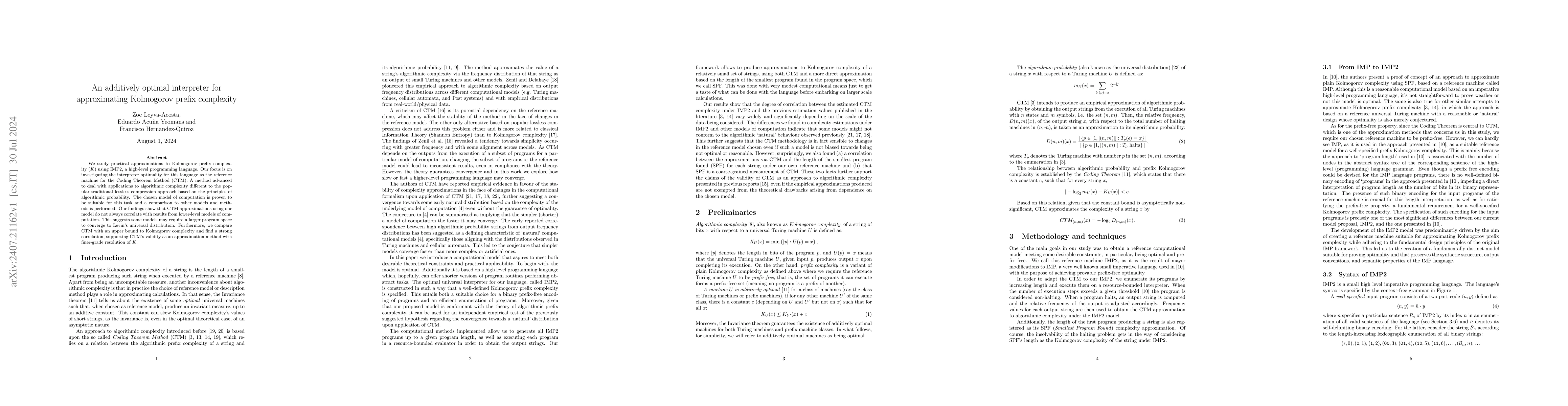 Thumbnail for An additively optimal interpreter for approximating Kolmogorov prefix
  complexity