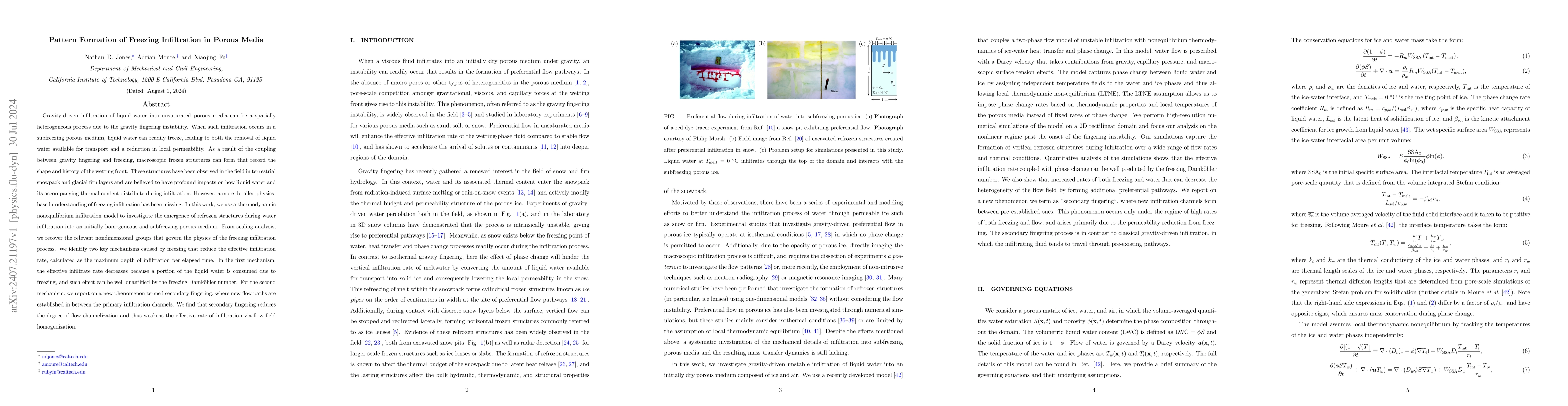 Thumbnail for Pattern Formation of Freezing Infiltration in Porous Media