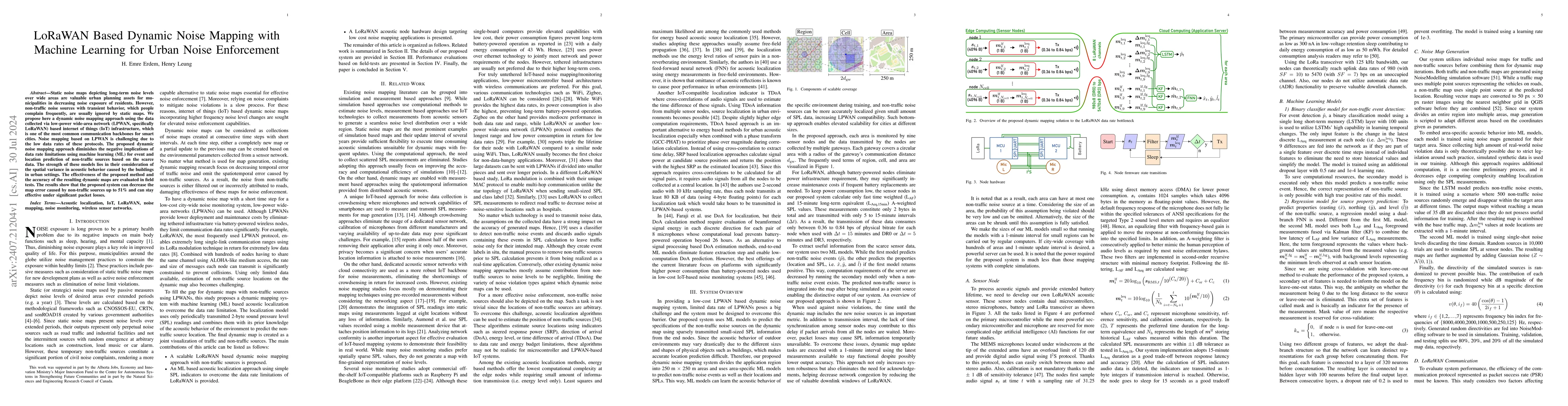 Thumbnail for LoRaWAN Based Dynamic Noise Mapping with Machine Learning for Urban
  Noise Enforcement