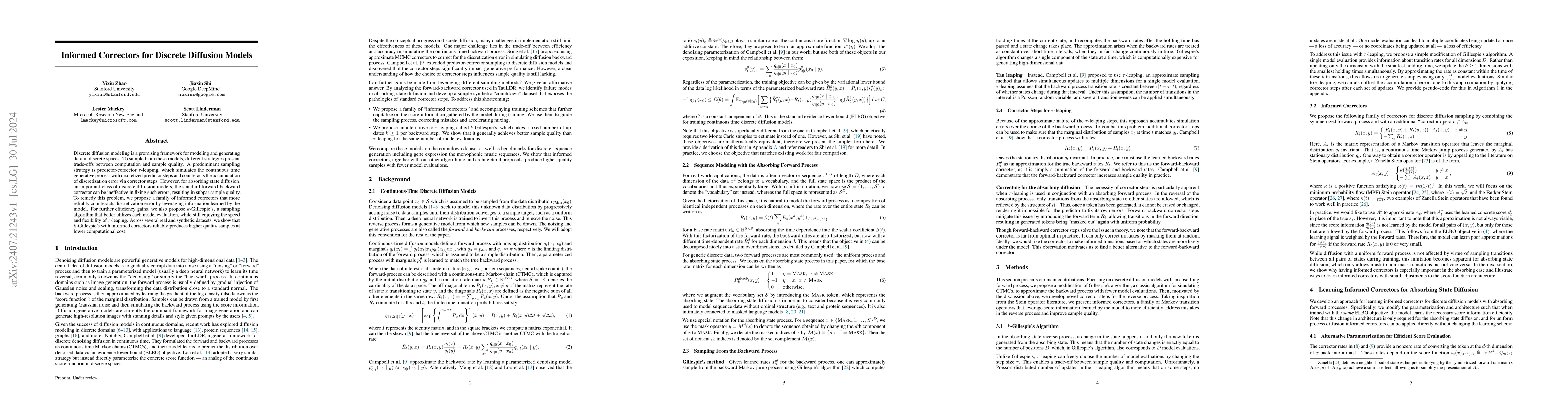 Thumbnail for Informed Correctors for Discrete Diffusion Models