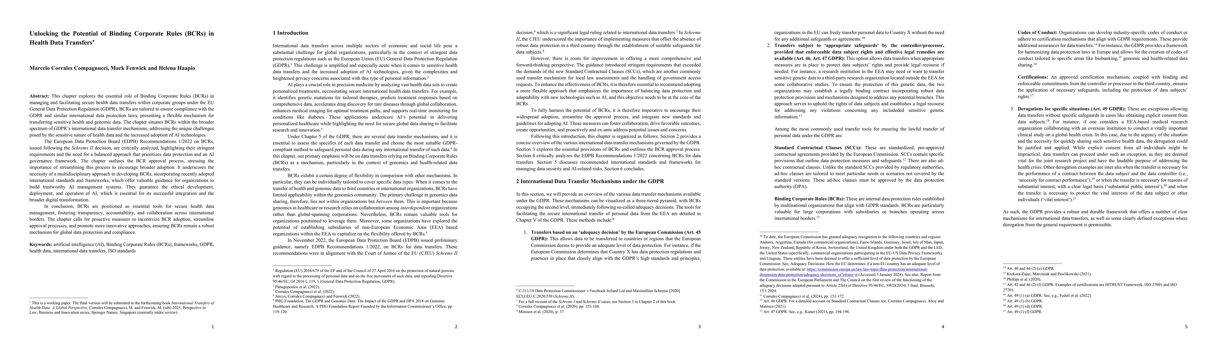 Thumbnail for Unlocking the Potential of Binding Corporate Rules (BCRs) in Health Data
  Transfers