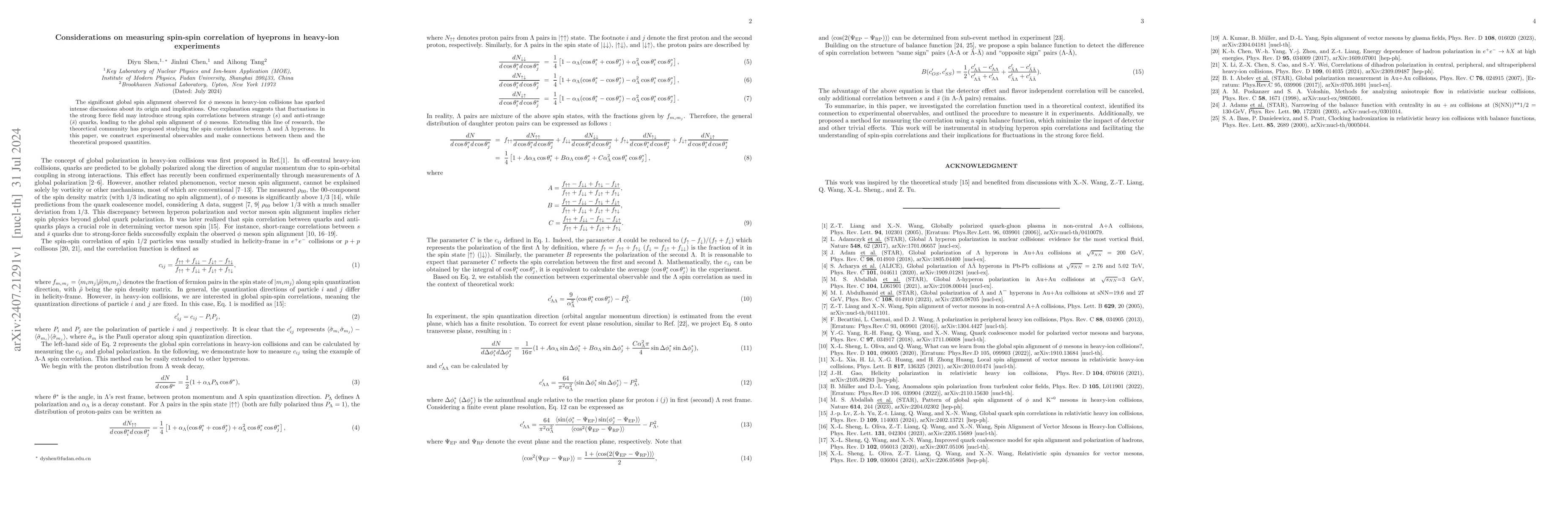 Thumbnail for Considerations on measuring spin-spin correlation of hyeprons in
  heavy-ion experiments