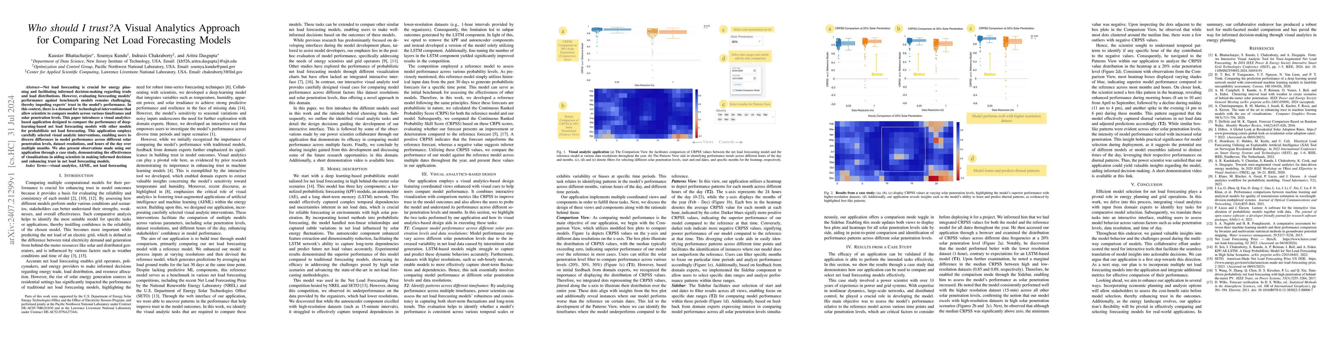 Thumbnail for Who should I trust? A Visual Analytics Approach for Comparing Net Load
  Forecasting Models