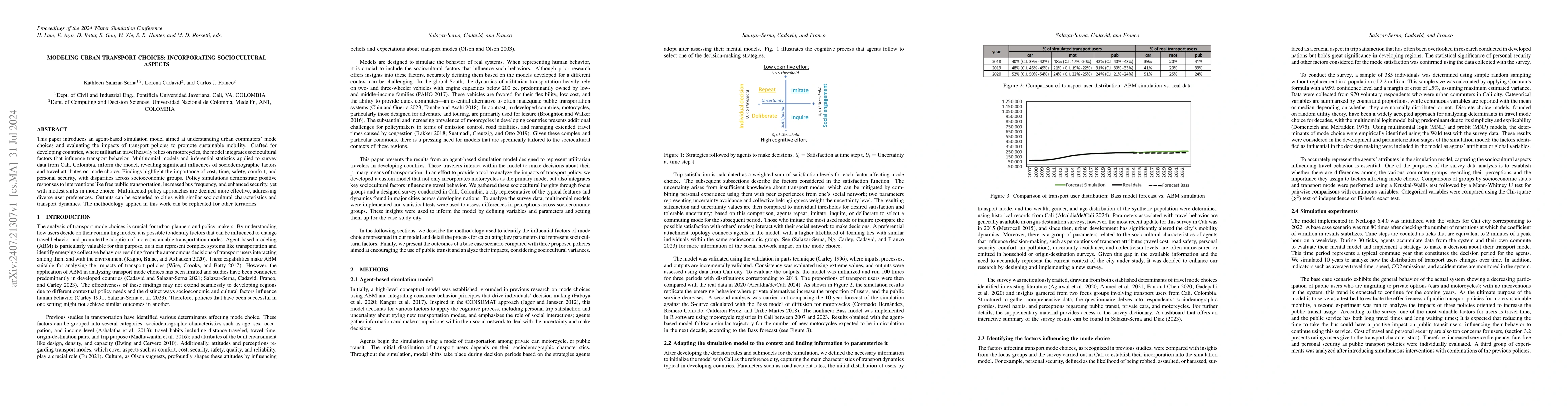 Thumbnail for Modeling Urban Transport Choices: Incorporating Sociocultural Aspects