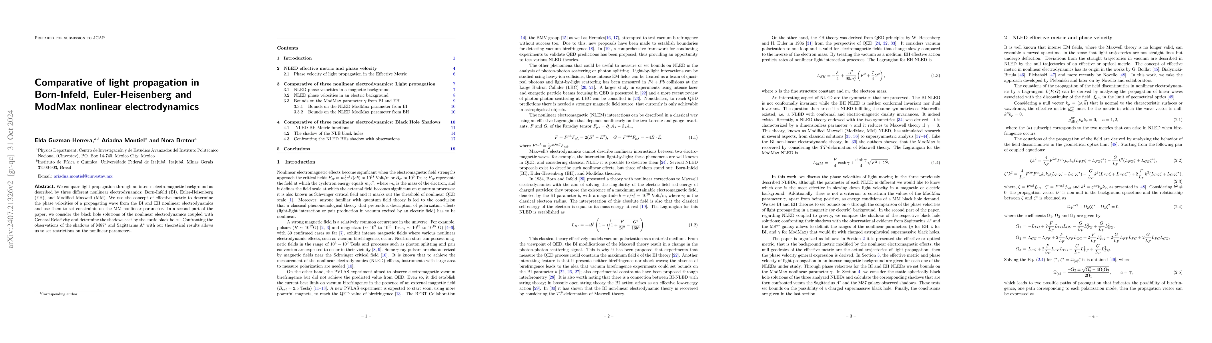 Thumbnail for Comparative of light propagation in Born-Infeld, Euler-Heisenberg and
  ModMax nonlinear electrodynamics