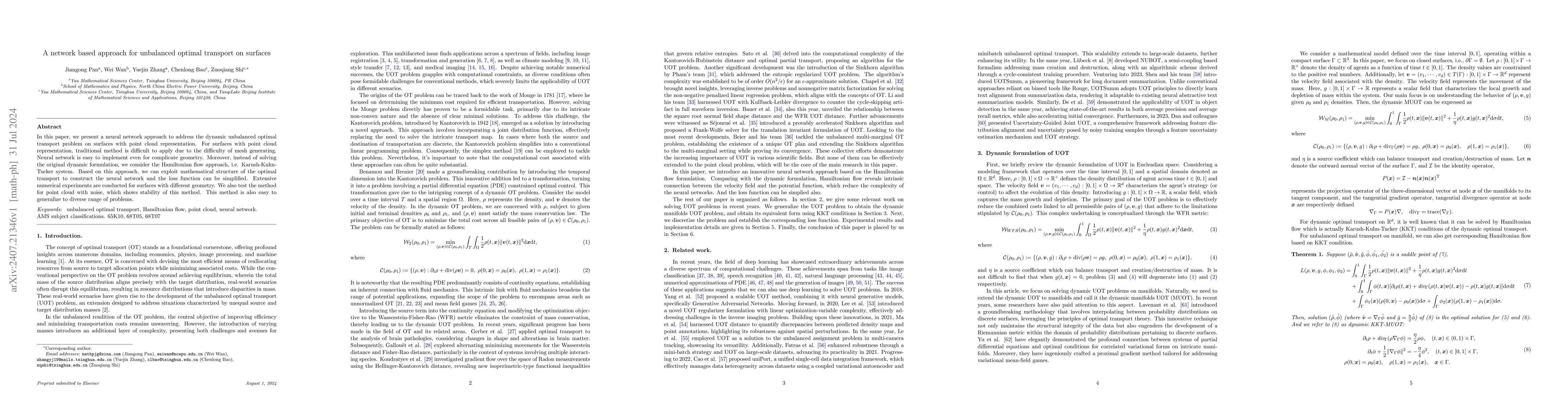 Thumbnail for A network based approach for unbalanced optimal transport on surfaces
