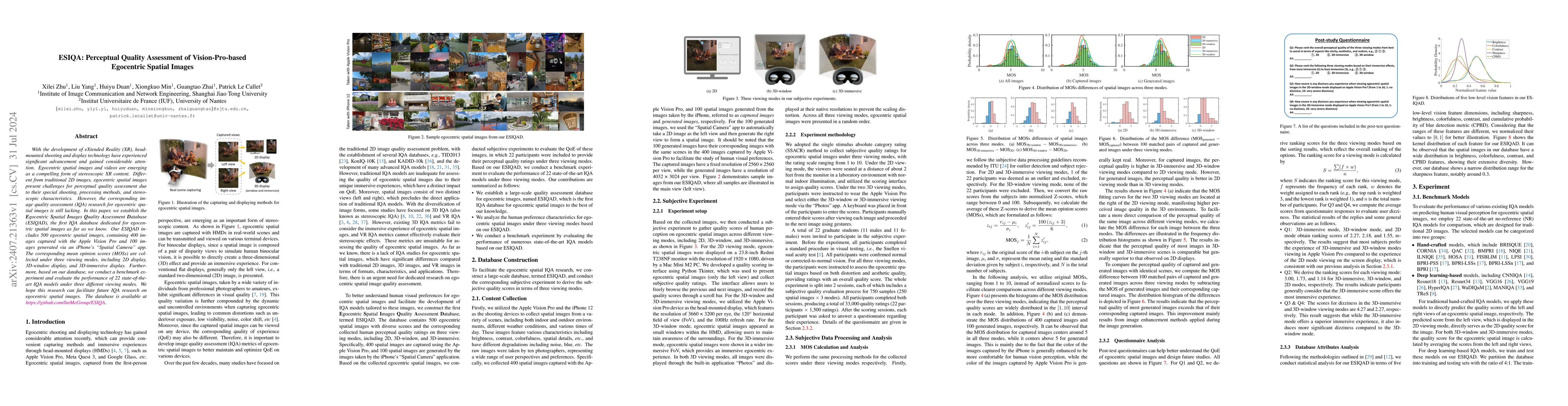 Thumbnail for ESIQA: Perceptual Quality Assessment of Vision-Pro-based Egocentric
  Spatial Images