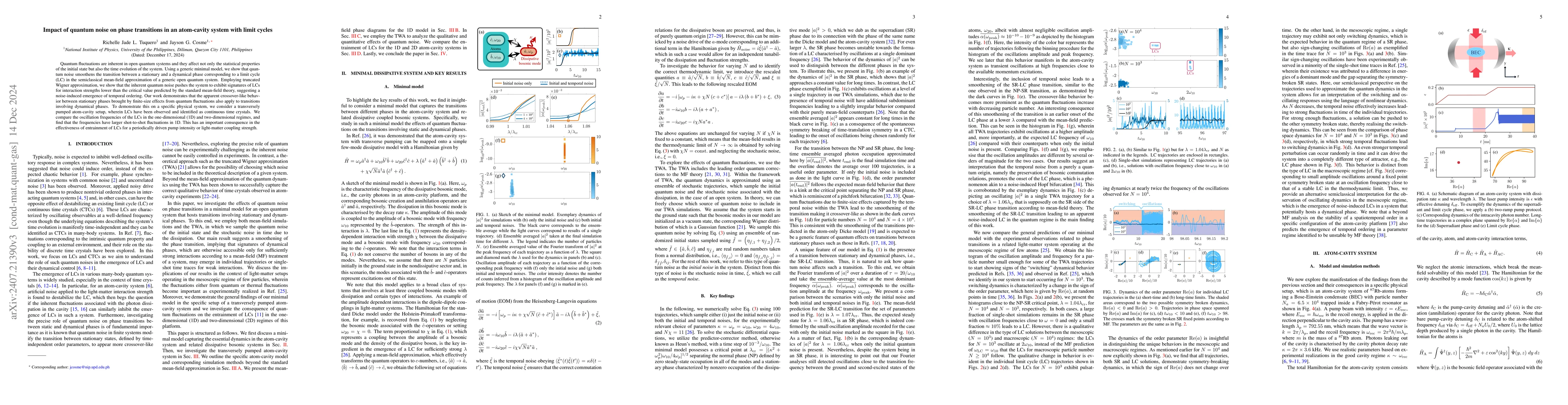 Thumbnail for Impact of quantum noise on phase transitions in an atom-cavity system
  with limit cycles