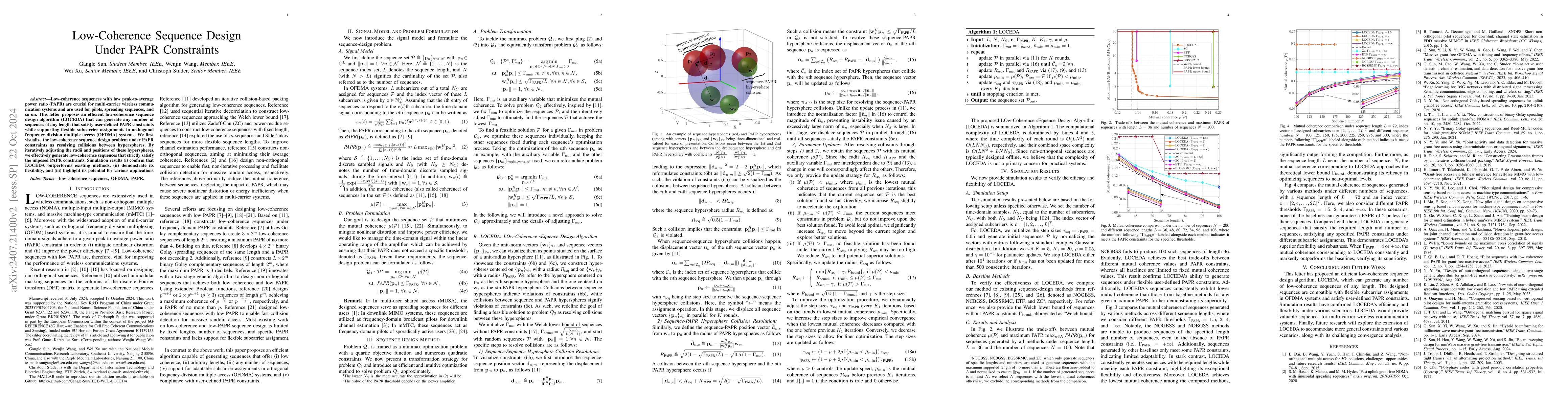 Thumbnail for Low-Coherence Sequence Design Under PAPR Constraints
