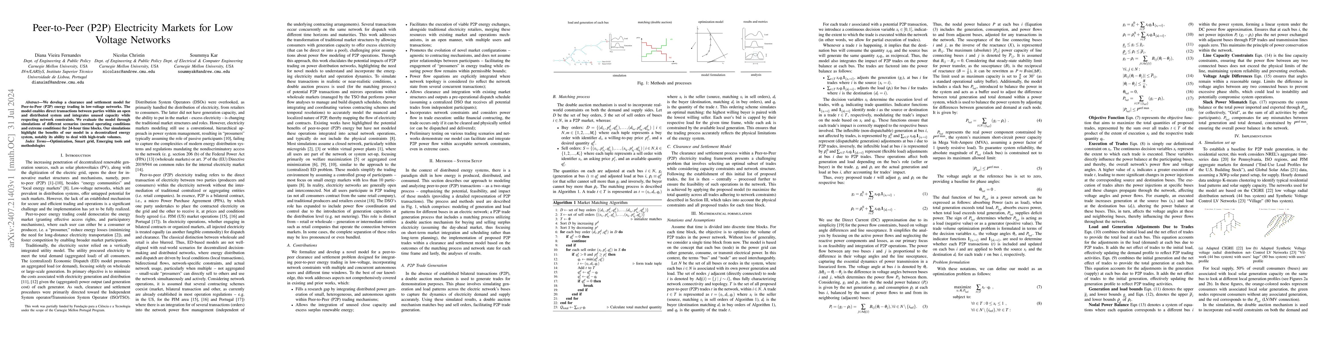Thumbnail for Peer-to-Peer (P2P) Electricity Markets for Low Voltage Networks