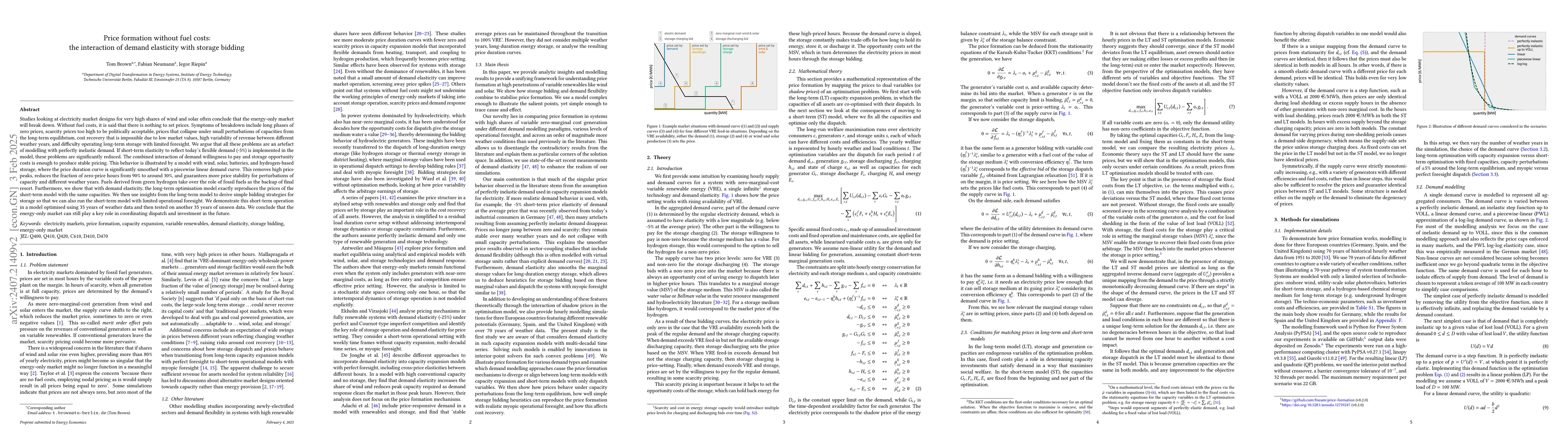 Thumbnail for Price formation without fuel costs: the interaction of elastic demand
  with storage bidding