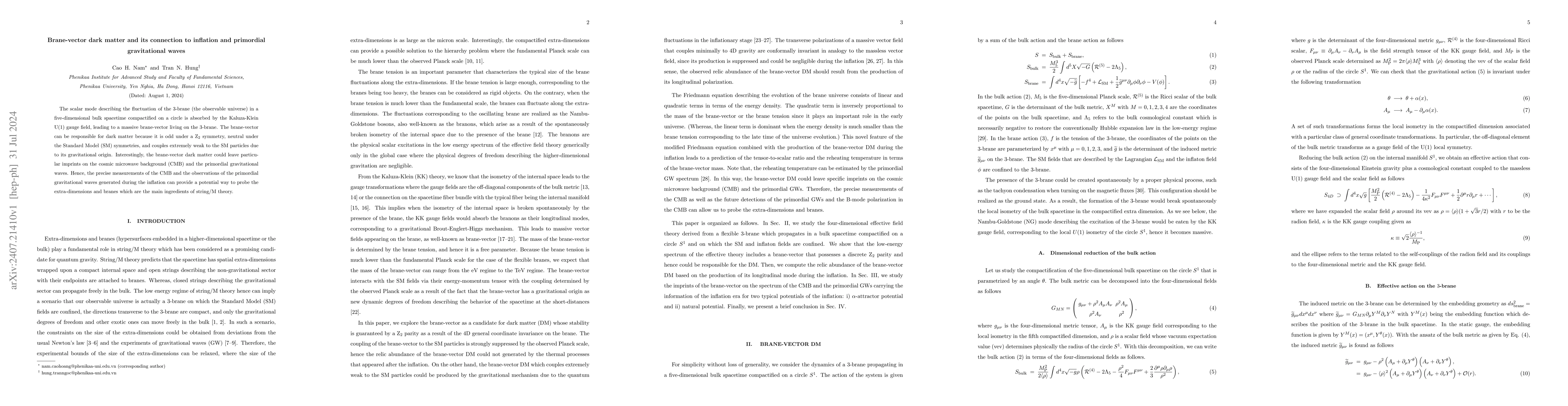Thumbnail for Brane-vector dark matter and its connection to inflation and primordial
  gravitational waves