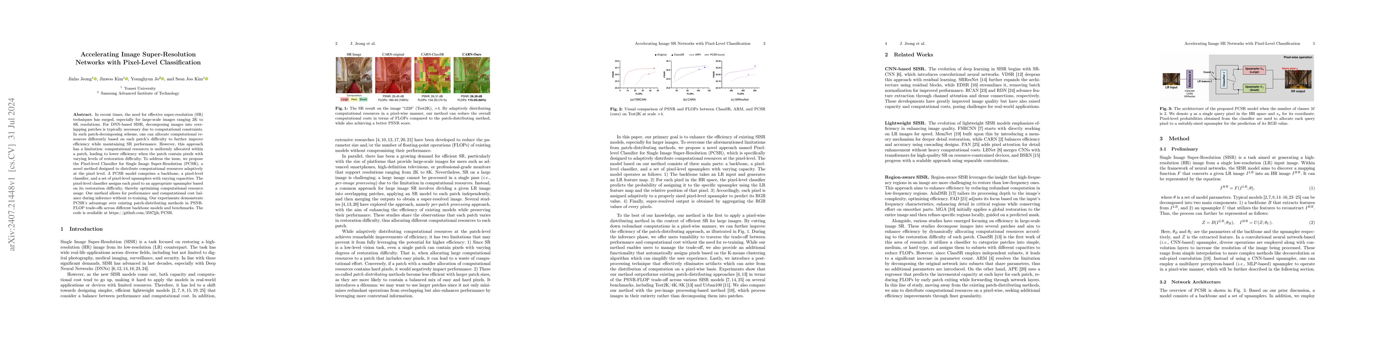 Thumbnail for Accelerating Image Super-Resolution Networks with Pixel-Level
  Classification