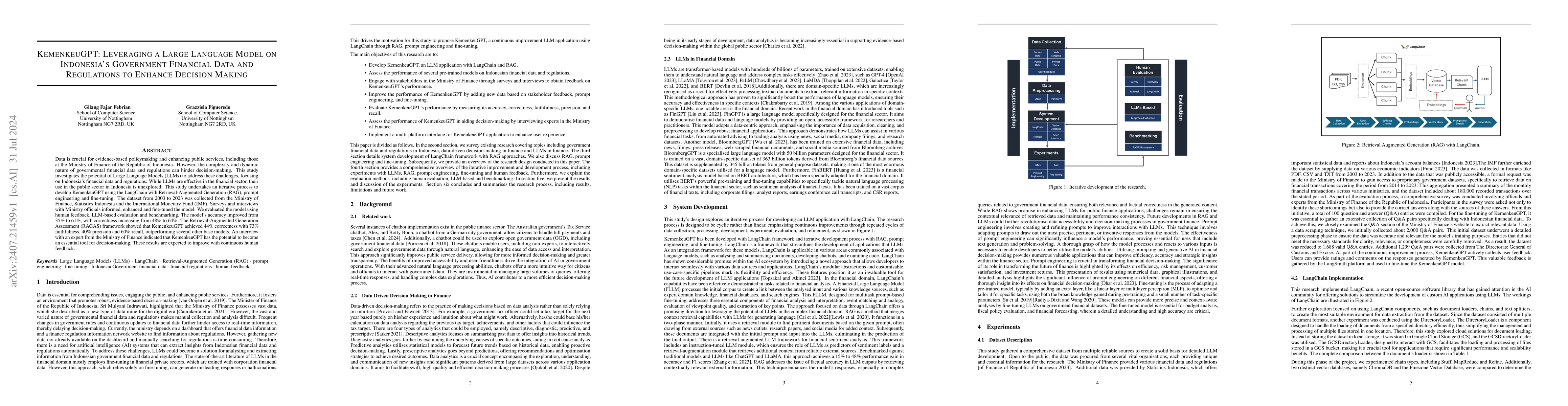 Thumbnail for KemenkeuGPT: Leveraging a Large Language Model on Indonesia's Government
  Financial Data and Regulations to Enhance Decision Making