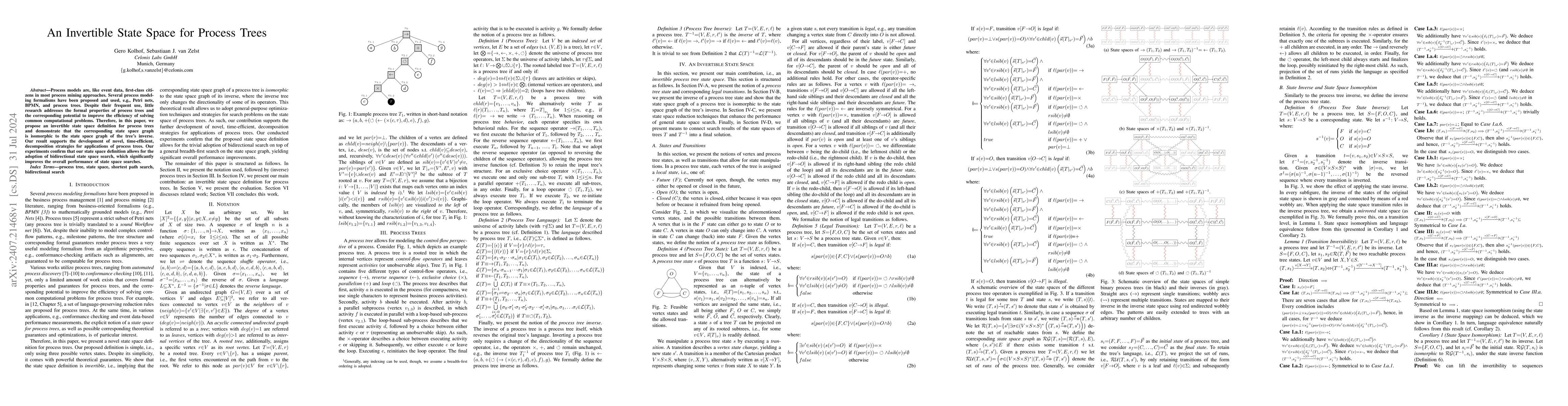 Thumbnail for An Invertible State Space for Process Trees