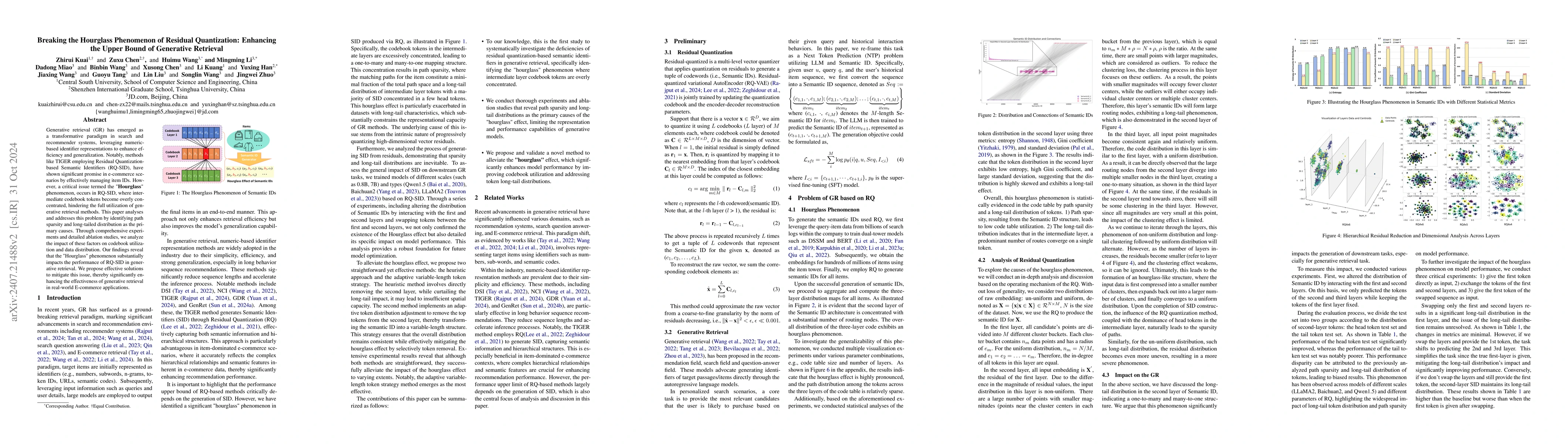 Thumbnail for Breaking the Hourglass Phenomenon of Residual Quantization: Enhancing
  the Upper Bound of Generative Retrieval