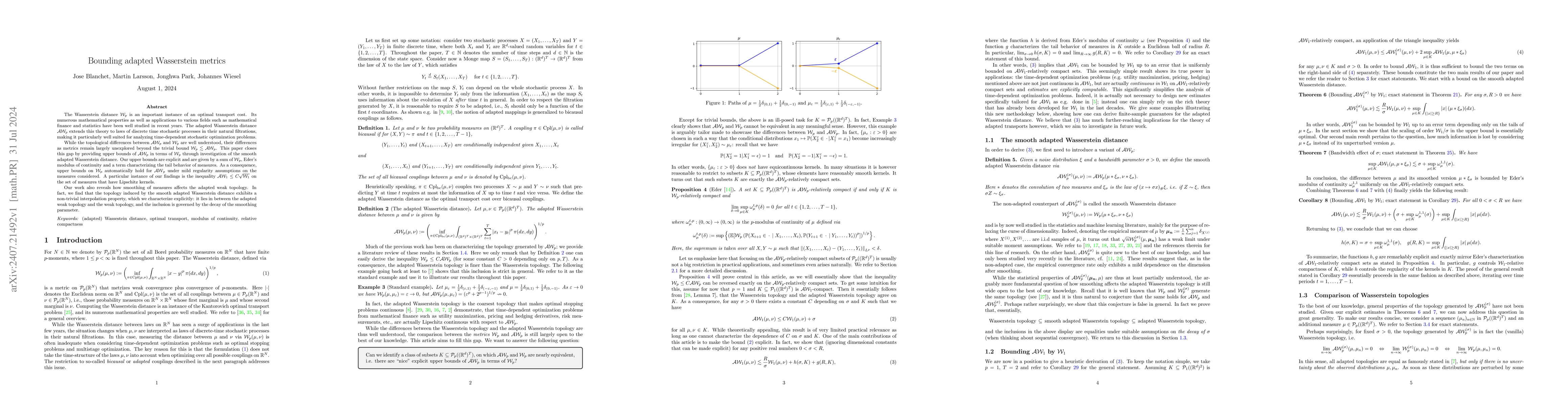 Thumbnail for Bounding adapted Wasserstein metrics