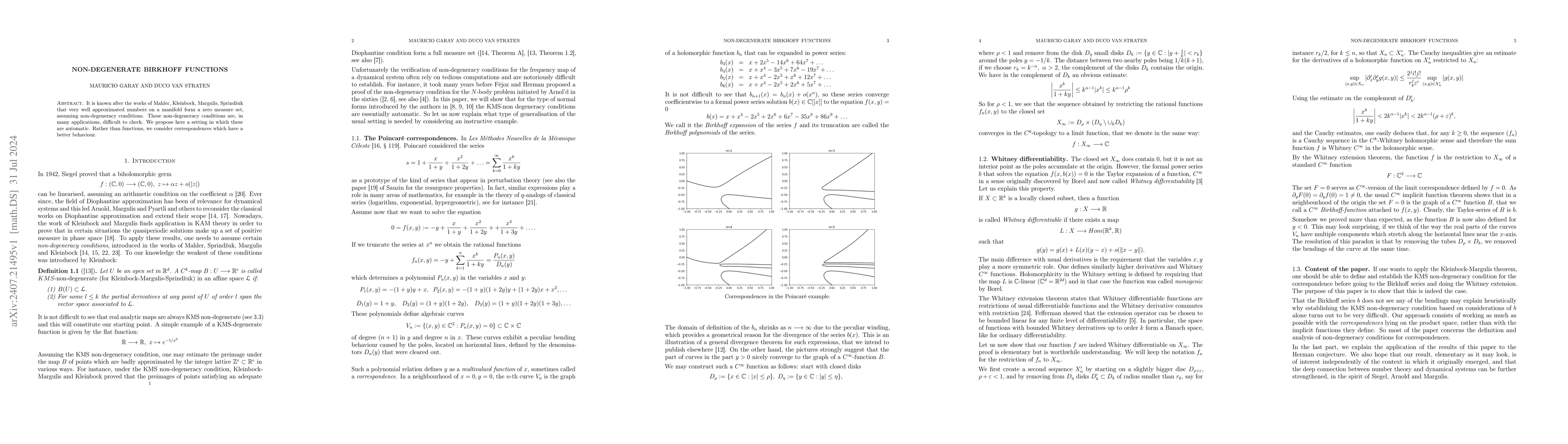 Thumbnail for Non degenerate Birkhoff functions
