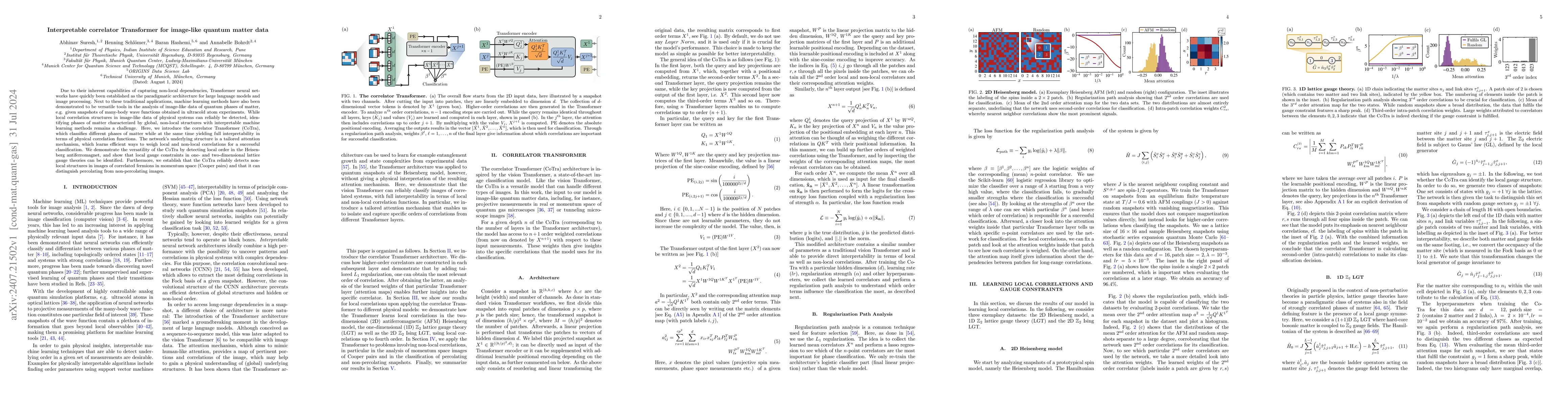 Thumbnail for Interpretable correlator Transformer for image-like quantum matter data