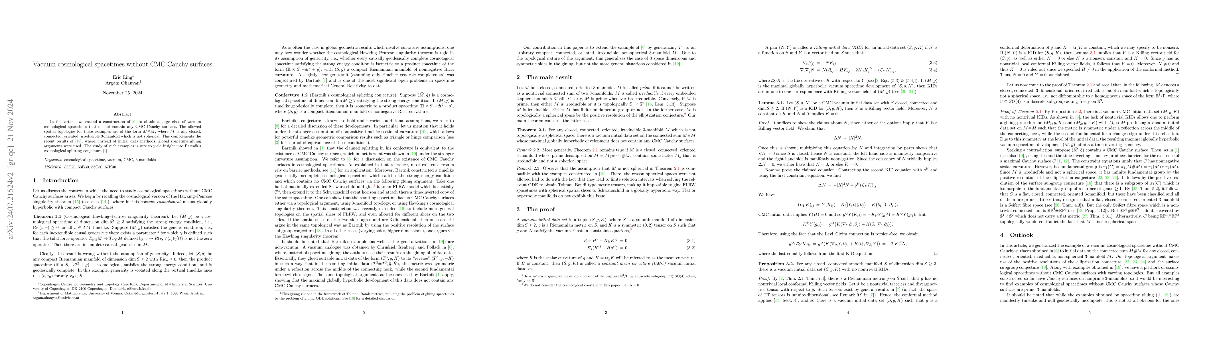 Thumbnail for Vacuum cosmological spacetimes without CMC Cauchy surfaces