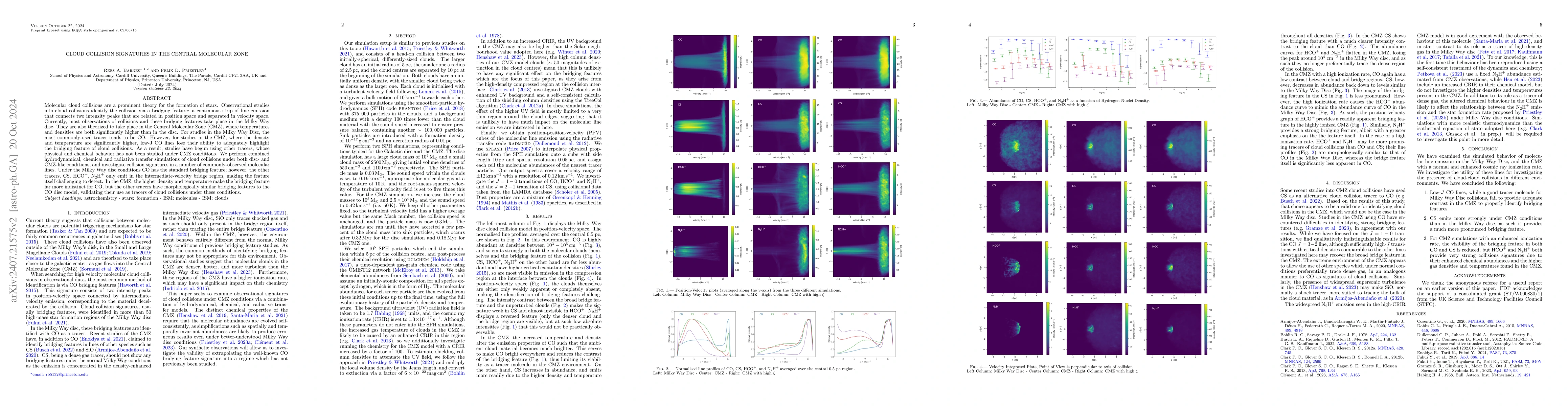 Thumbnail for Cloud Collision Signatures in the Central Molecular Zone