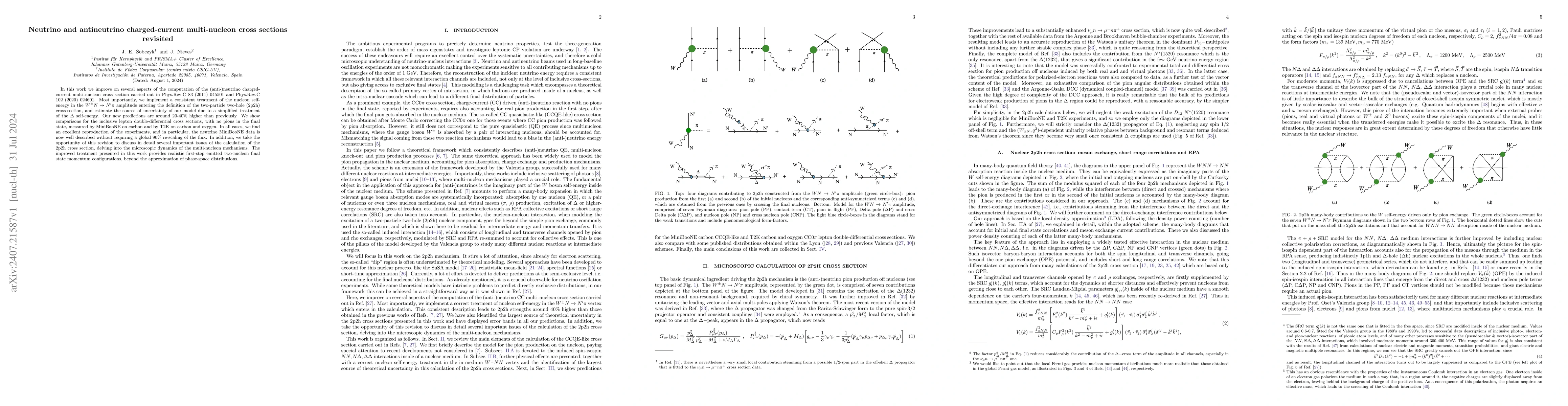 Thumbnail for Neutrino and antineutrino charged-current multi-nucleon cross sections
  revisited