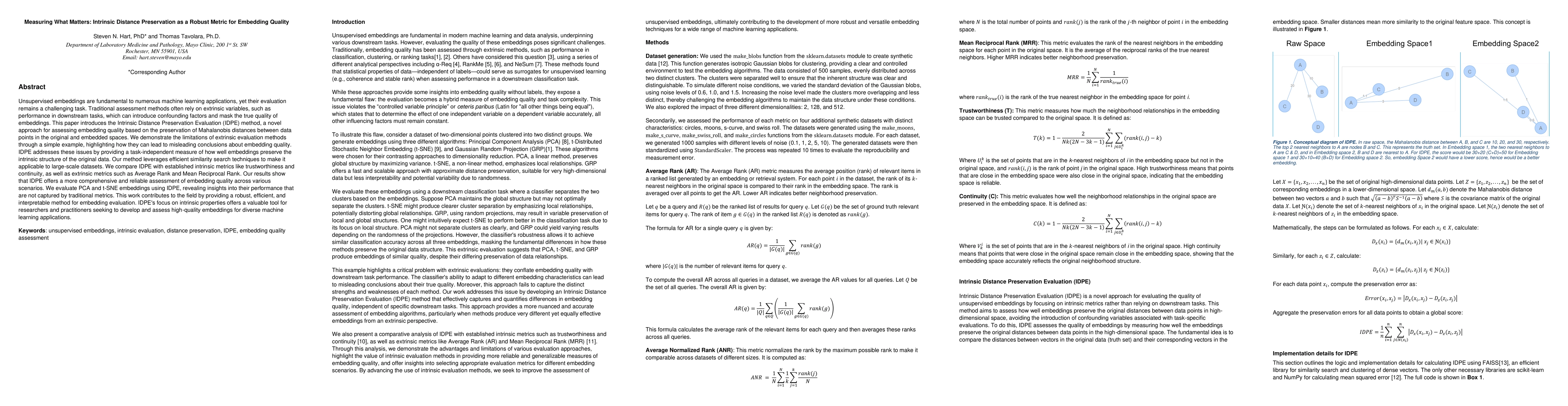 Thumbnail for Measuring What Matters: Intrinsic Distance Preservation as a Robust
  Metric for Embedding Quality