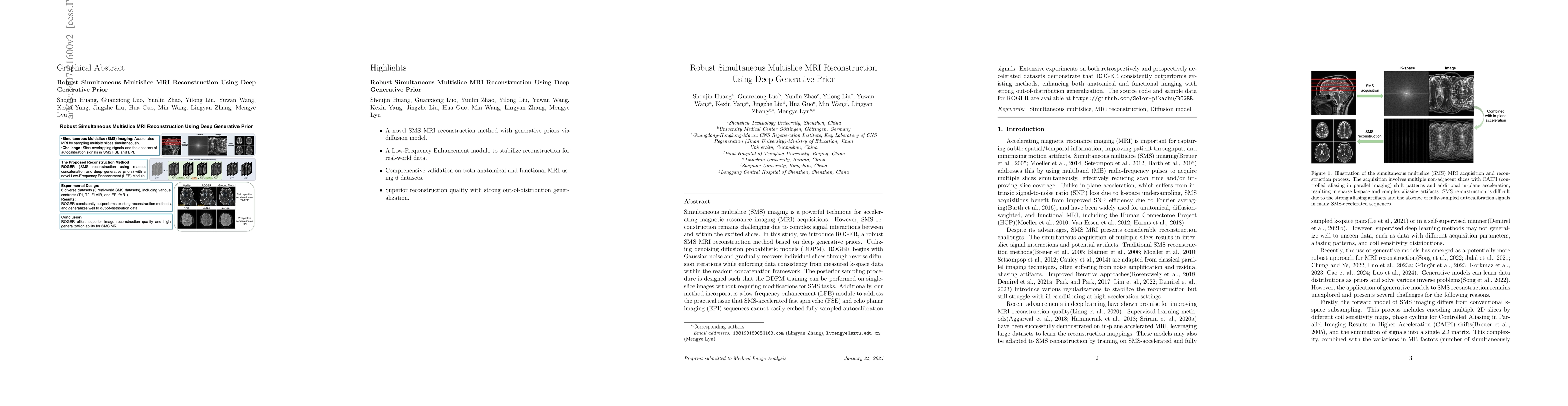 Thumbnail for Robust Simultaneous Multislice MRI Reconstruction Using Deep Generative
  Priors