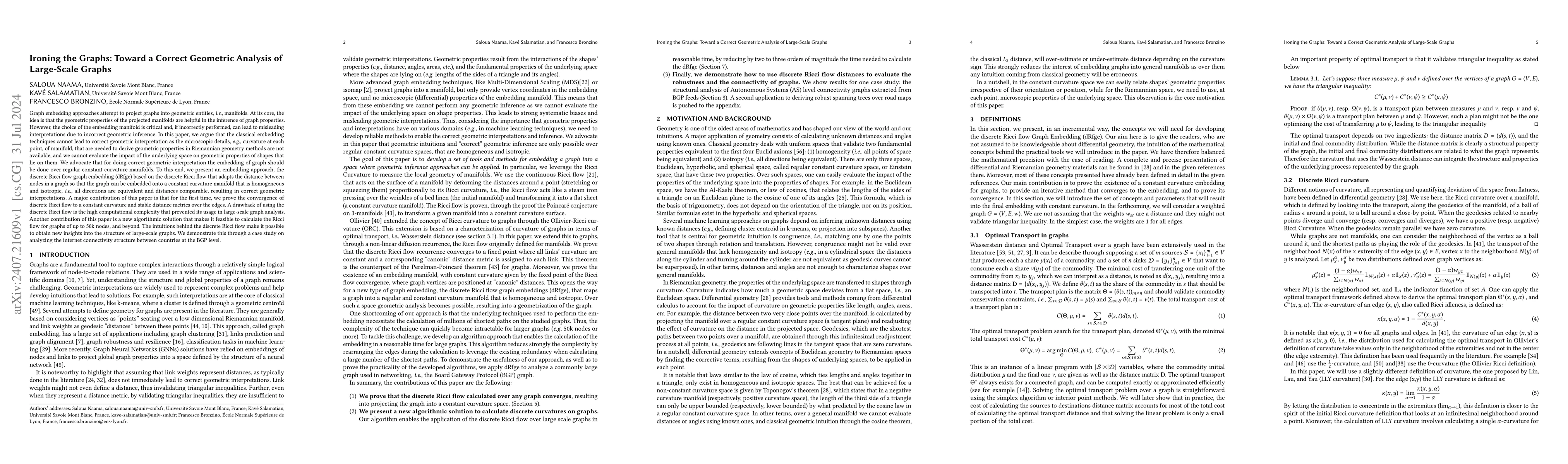 Thumbnail for Ironing the Graphs: Toward a Correct Geometric Analysis of Large-Scale
  Graphs