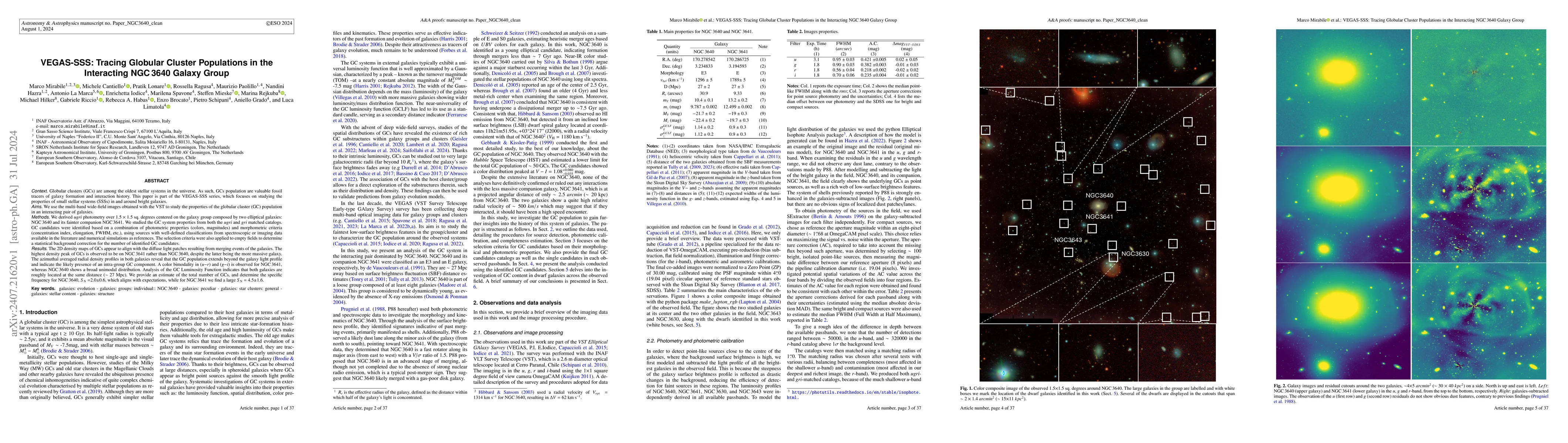 Thumbnail for VEGAS-SSS: Tracing Globular Cluster Populations in the Interacting
  NGC3640 Galaxy Group