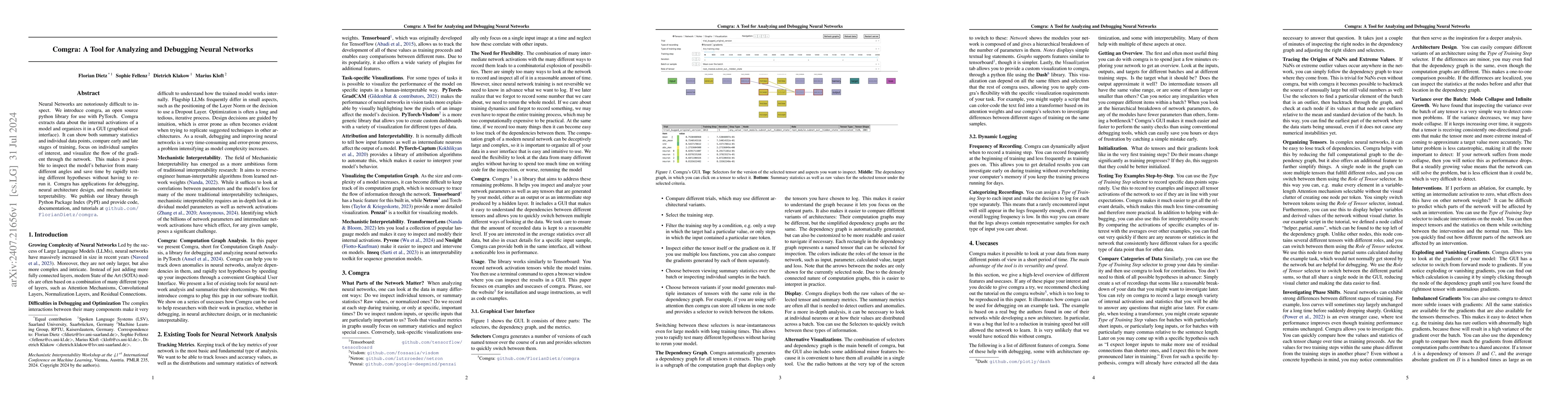 Thumbnail for Comgra: A Tool for Analyzing and Debugging Neural Networks