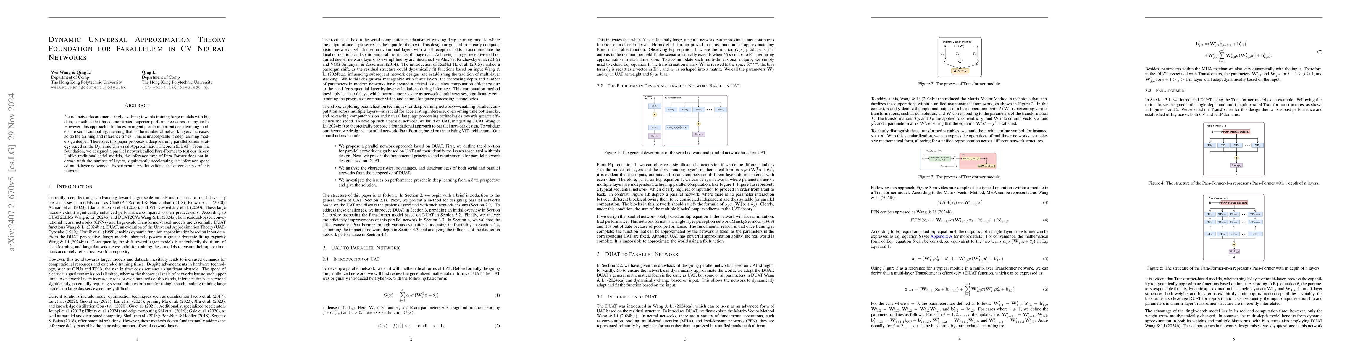 Thumbnail for Universal Approximation Theory: Foundations for Parallelism in Neural
  Networks