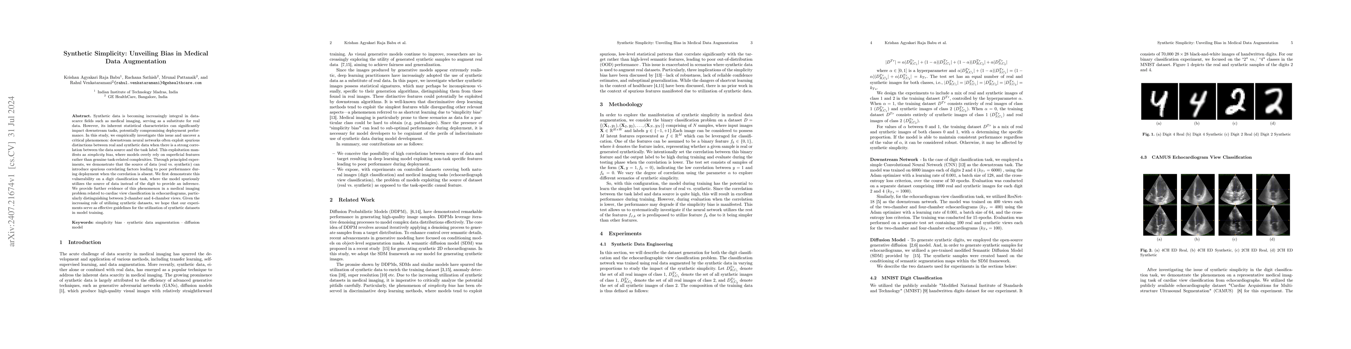 Thumbnail for Synthetic Simplicity: Unveiling Bias in Medical Data Augmentation