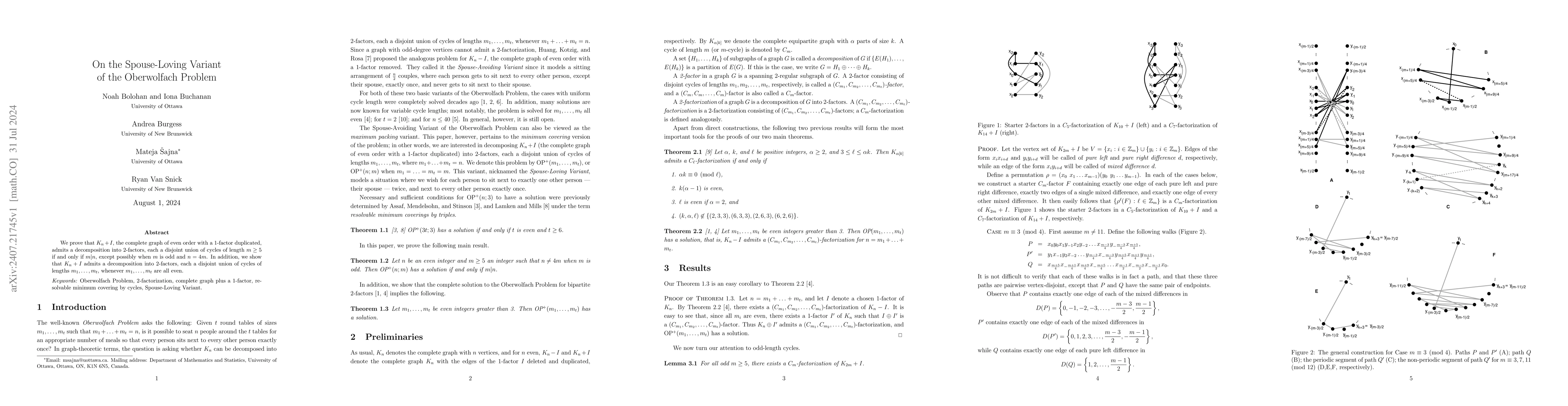 Thumbnail for On the spouse-loving variant of the Oberwolfach problem