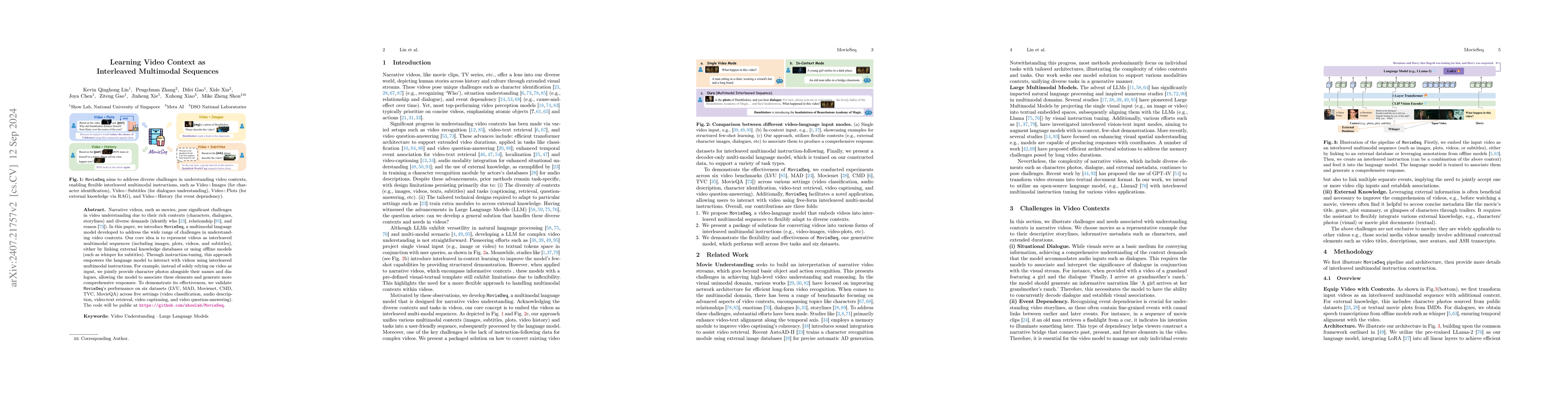 Thumbnail for Learning Video Context as Interleaved Multimodal Sequences