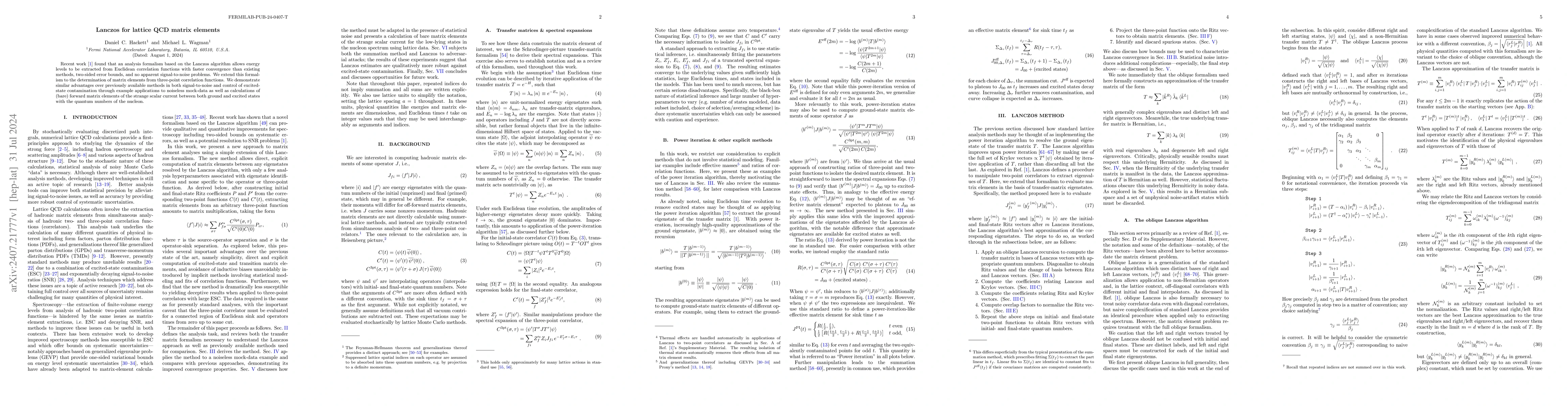 Thumbnail for Lanczos for lattice QCD matrix elements