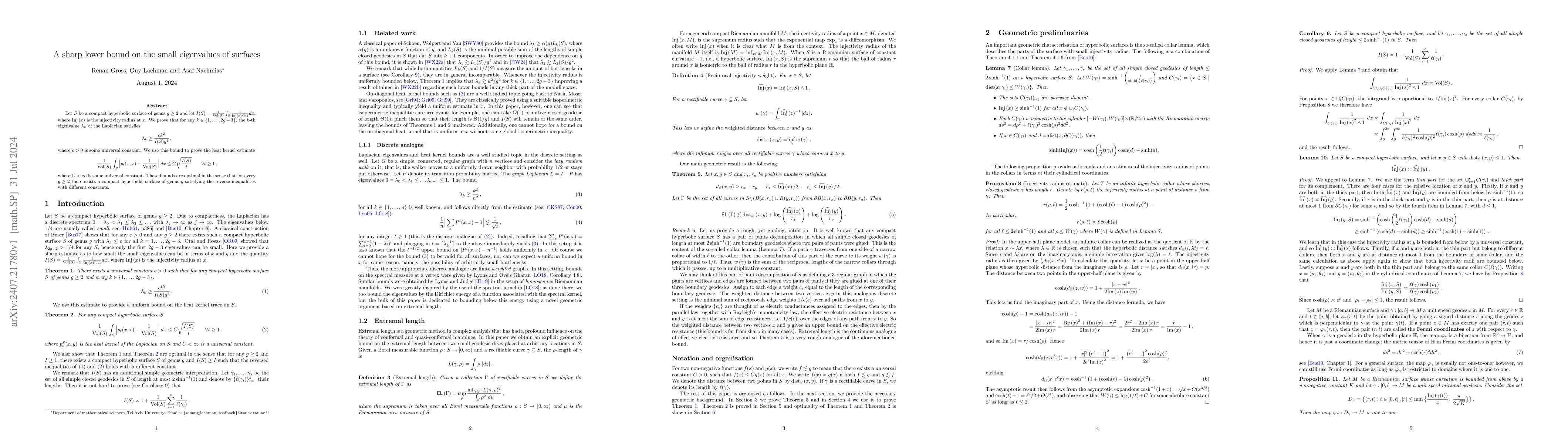 Thumbnail for A sharp lower bound on the small eigenvalues of surfaces